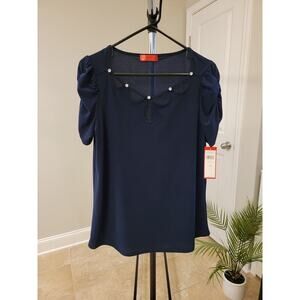 NWT Love Scarlett Navy Blue Blouse